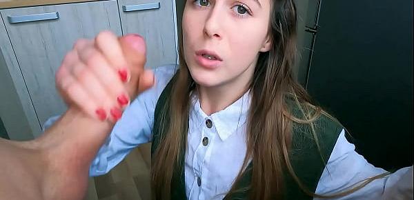  Slutty School Girl LUXURY SENSUAL BLOWJOB With HUGE CUMBLAST 4K